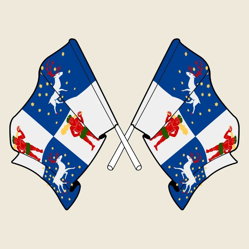 Crossed Norrbotten Flags