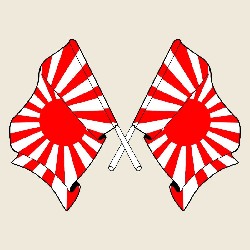 Drapeaux croisés du Soleil levant