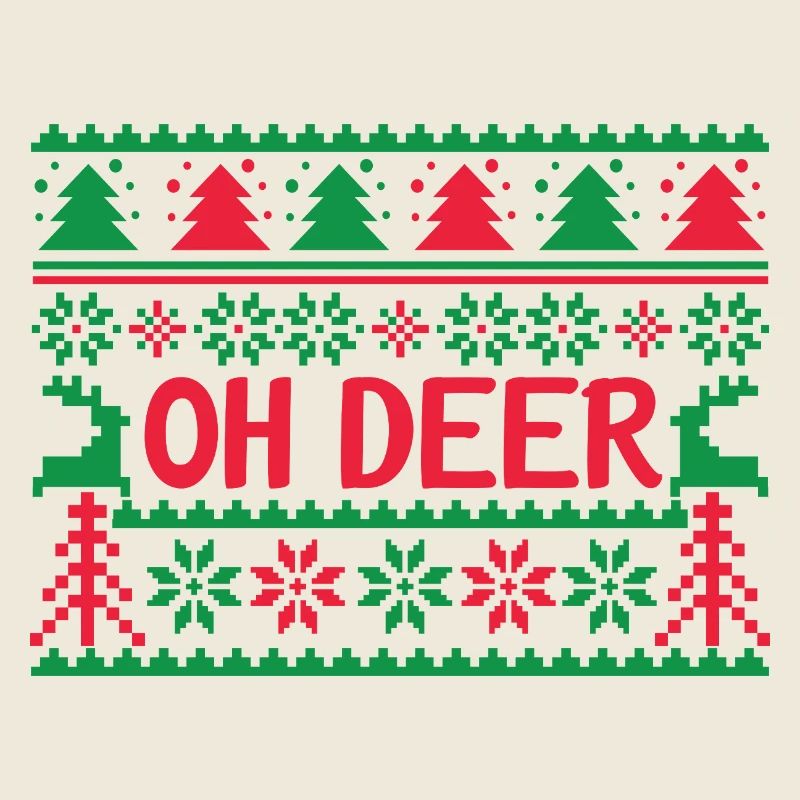 Hässlicher Pullover - Oh Deer