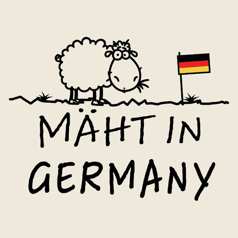 Mäht in Germany – Lustiges Schaf Wortspiel