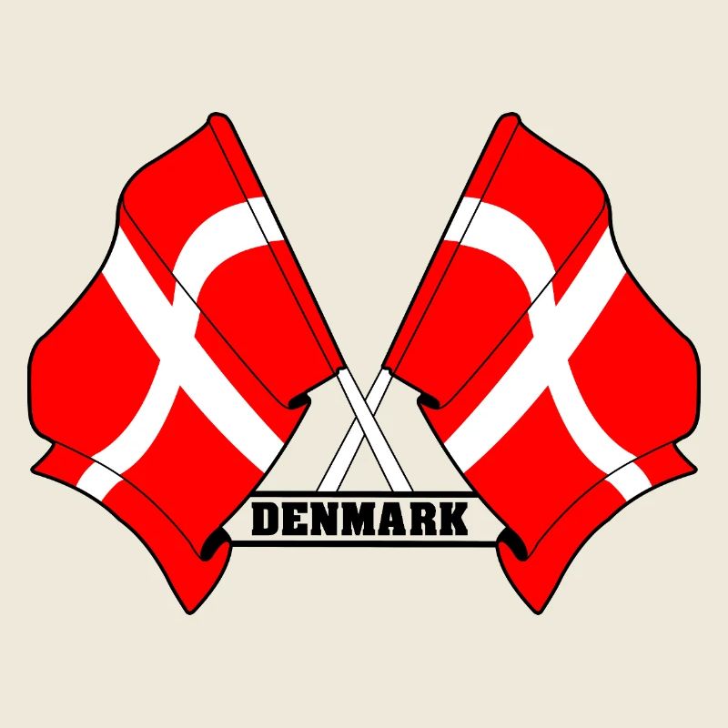 DENMARK – Crossed Flags