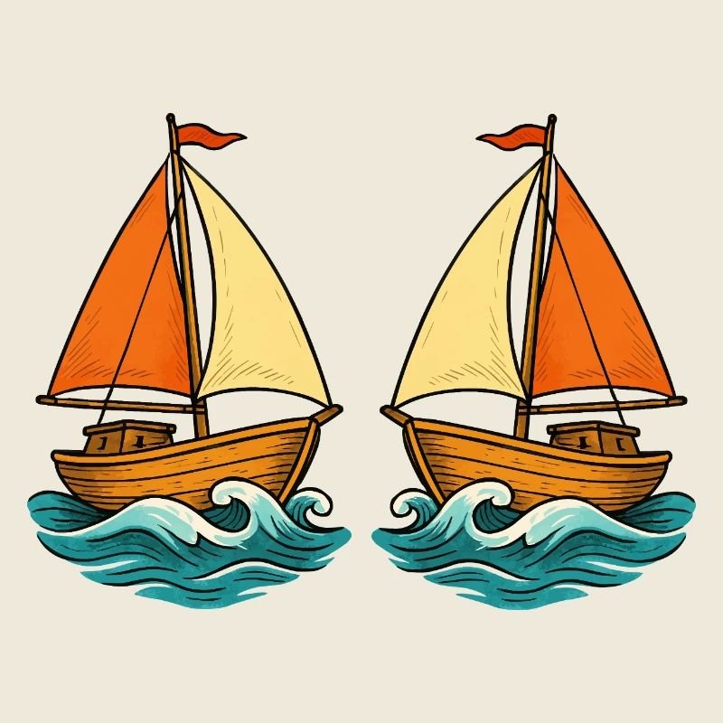 Segelboote im Meer