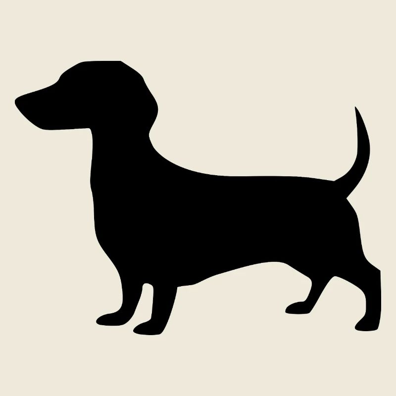 Silhouettes des Teckels noirs