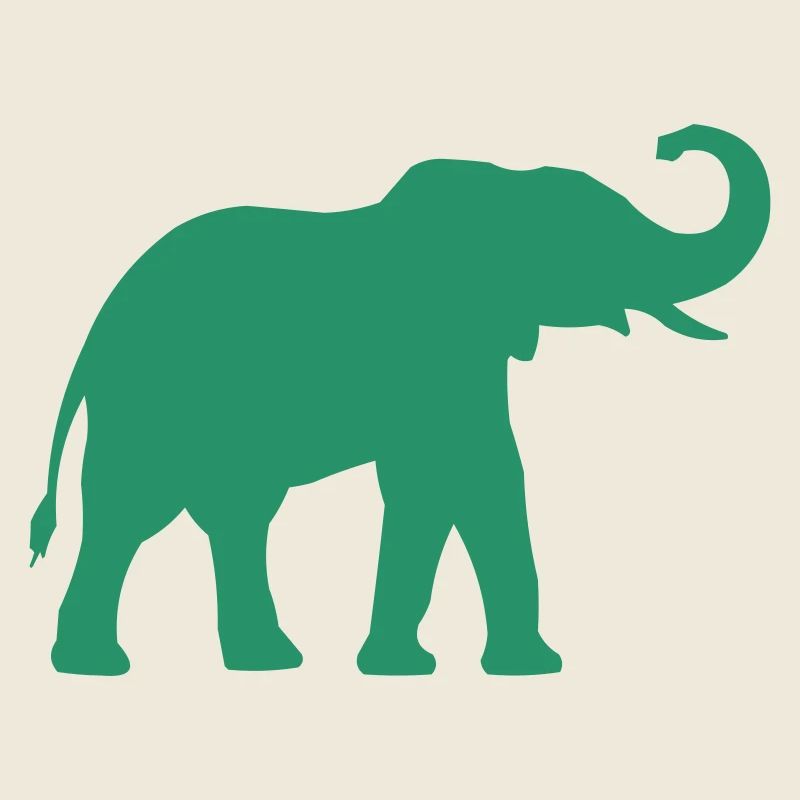 Grüner Elefant Silhouette