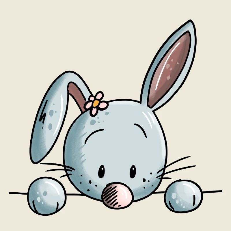Cute little rabbit - bunny - bunny - comic