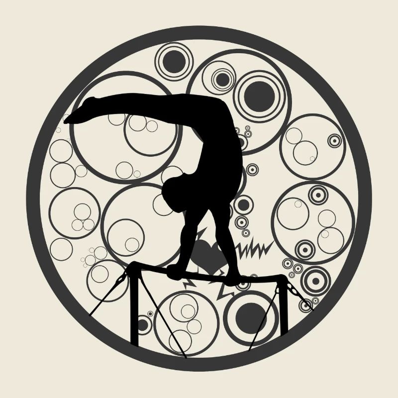 Turner | Gymnastics on high bar parallel bars