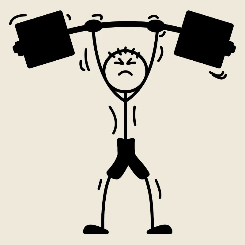 Weight training weightlifter logo, emblem