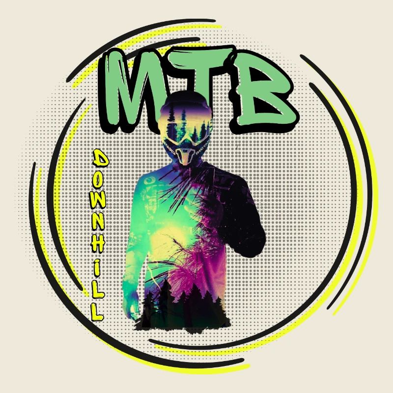 MTB Downhill mit Biker