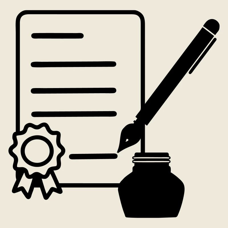 Contrat avec joint laqué