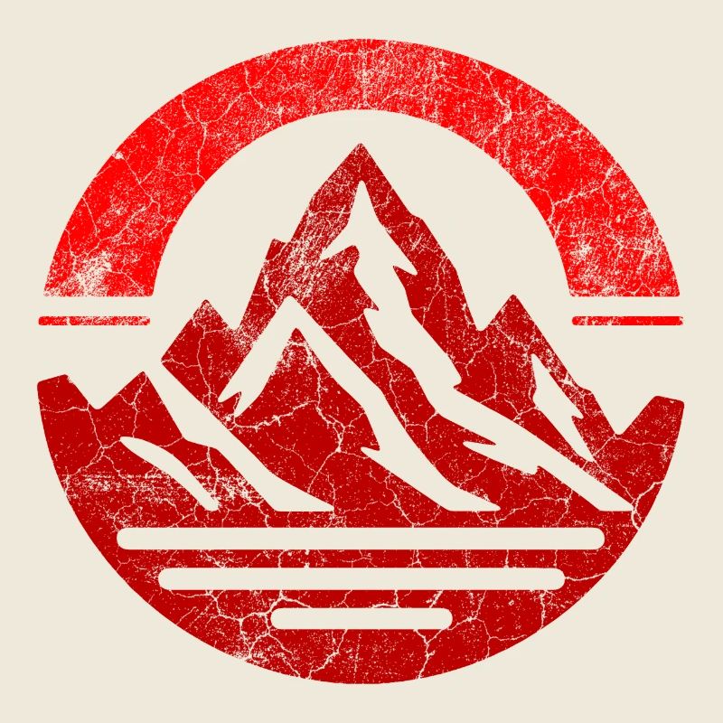 Vintage Roter Berg