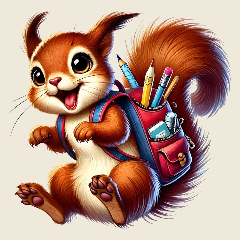 Back to school with fun: Squirrels for school beginners
