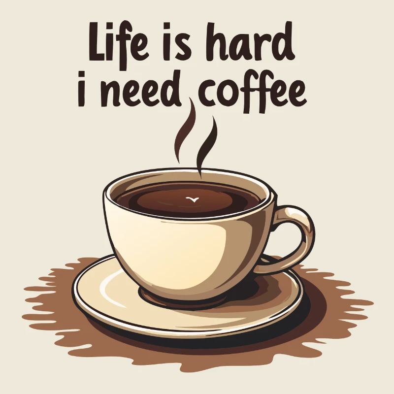 Coffee cup with text motivation
