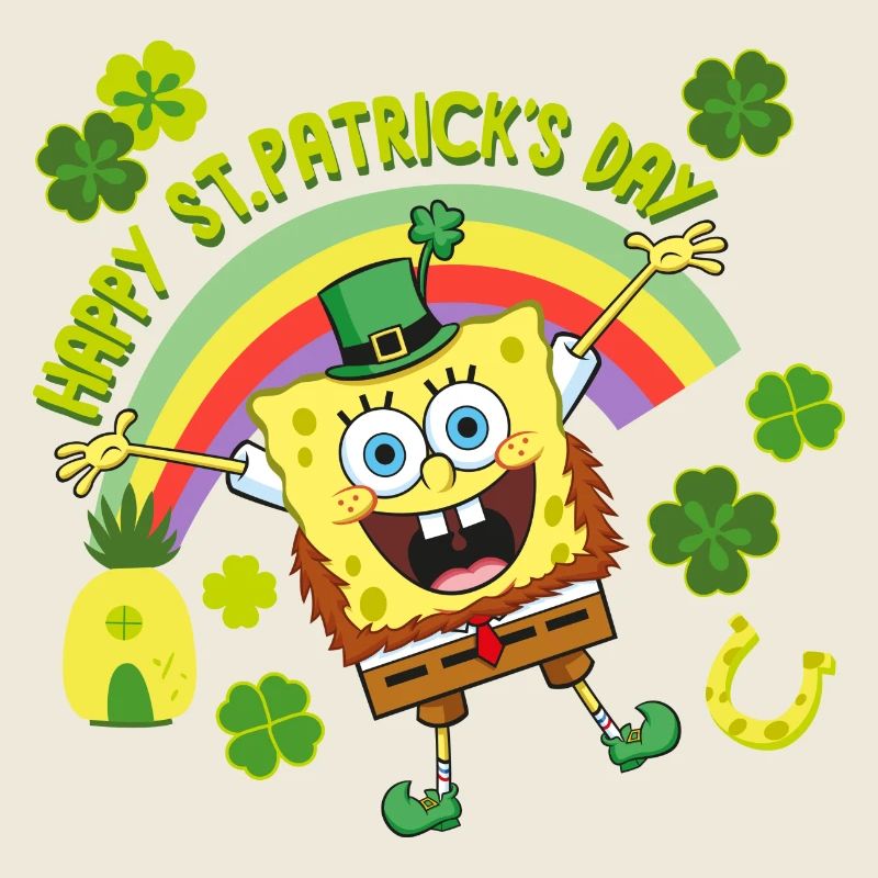 Spongebob Schwammkopf St. Patrick's Day Design