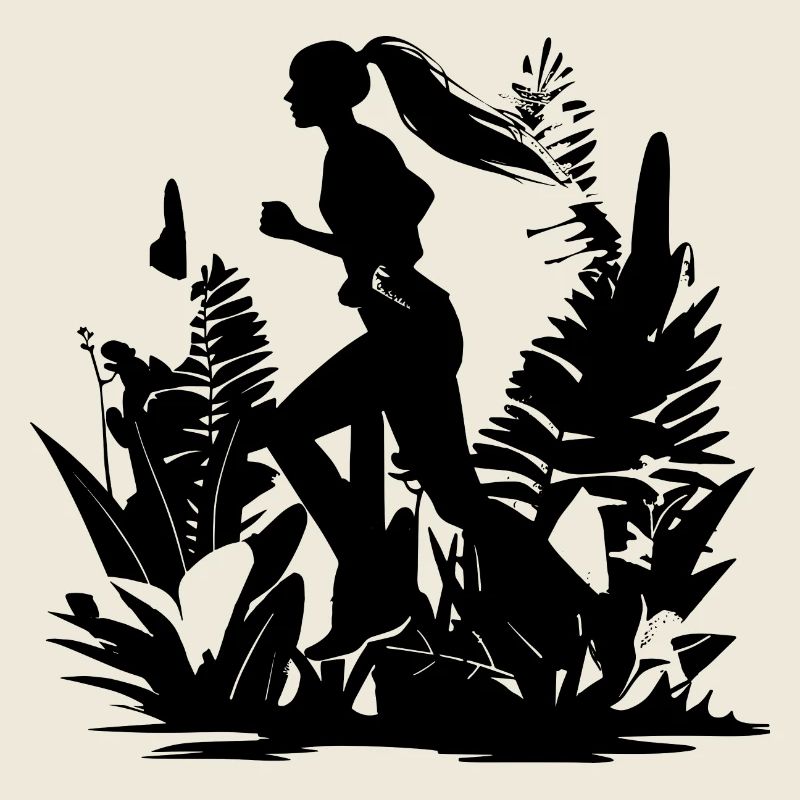 Läuferin Comic Look