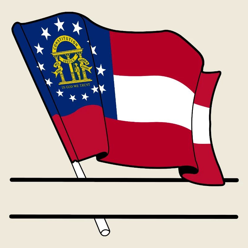 Flag Georgia text banner