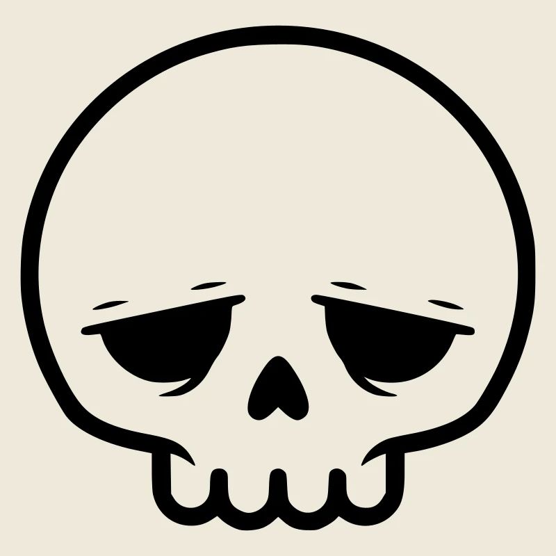 Trauriger Totenkopf | Emo & Goth Design