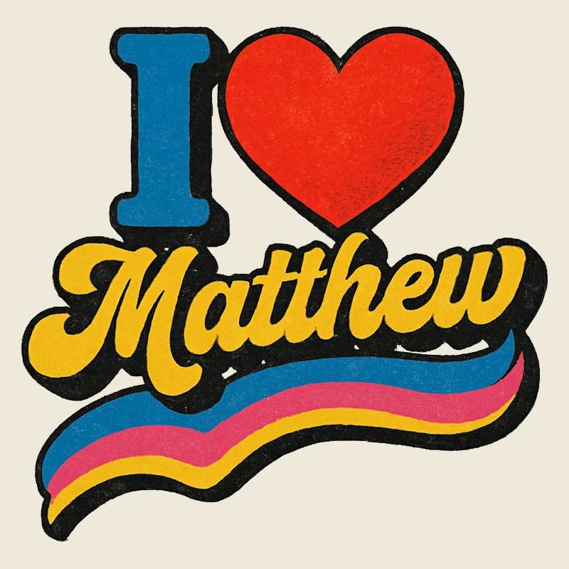 Ich liebe Matthew Retro Logo