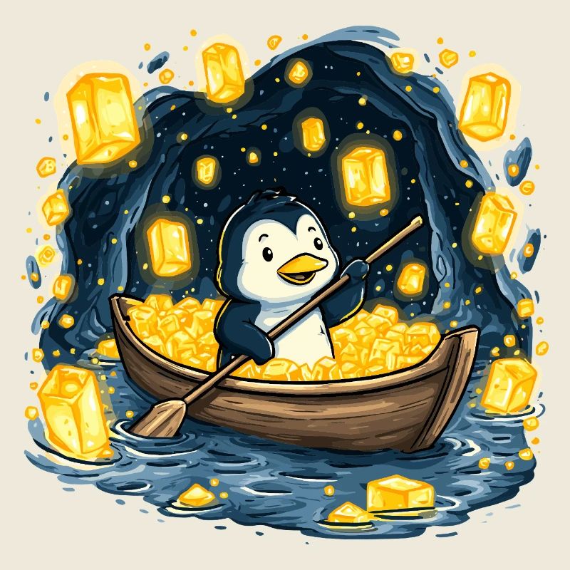 Penguin in the Gold River