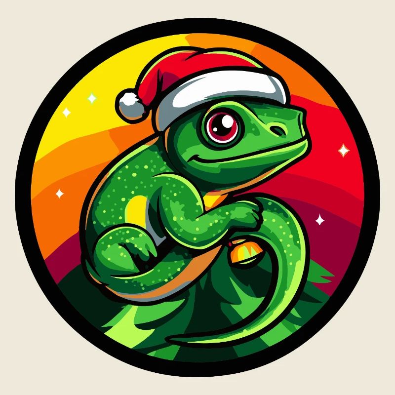 Santa Frog Christmas