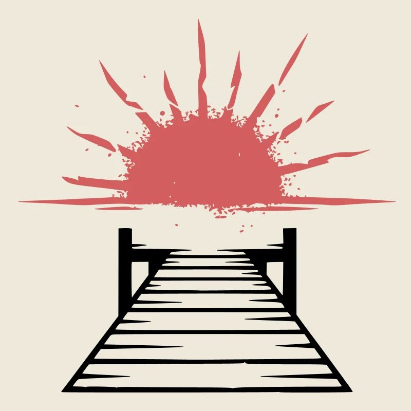 Steg Sonnenuntergang See