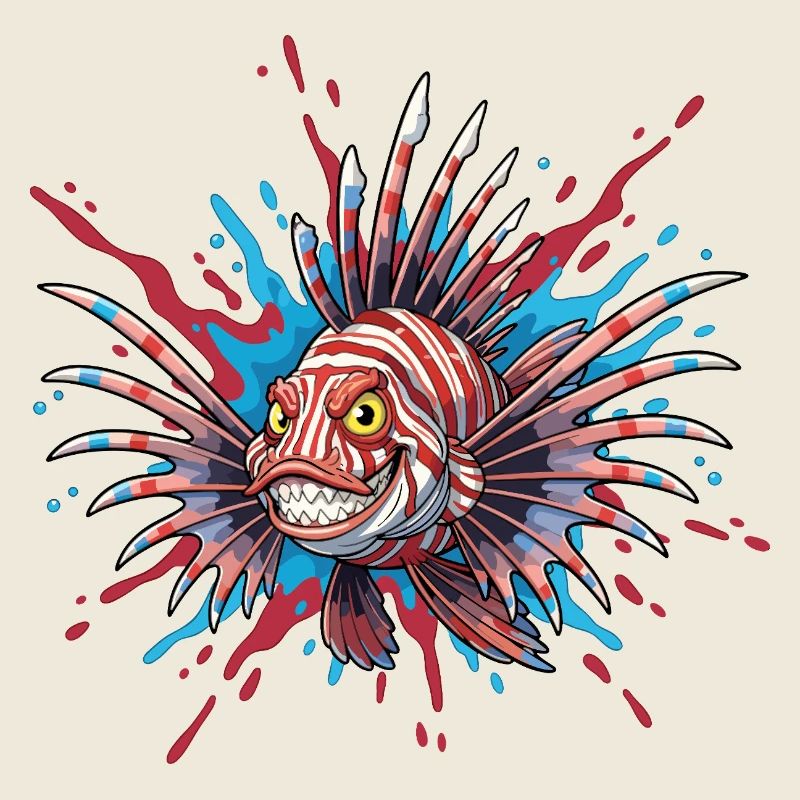 Spiny fish with a colorful accent