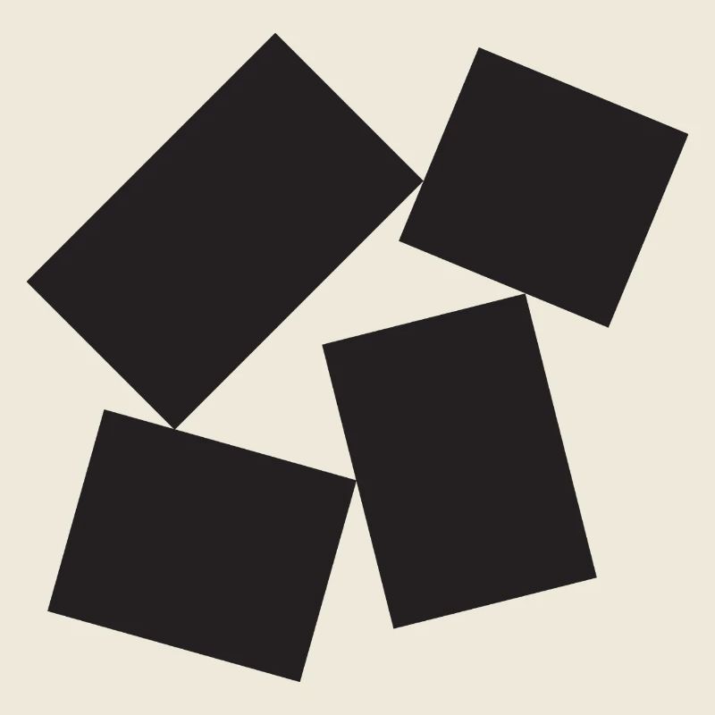 Noir Quartet Abstract Squares