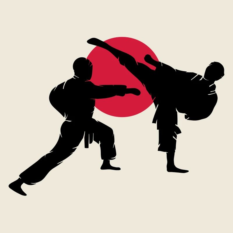 two karate fighter