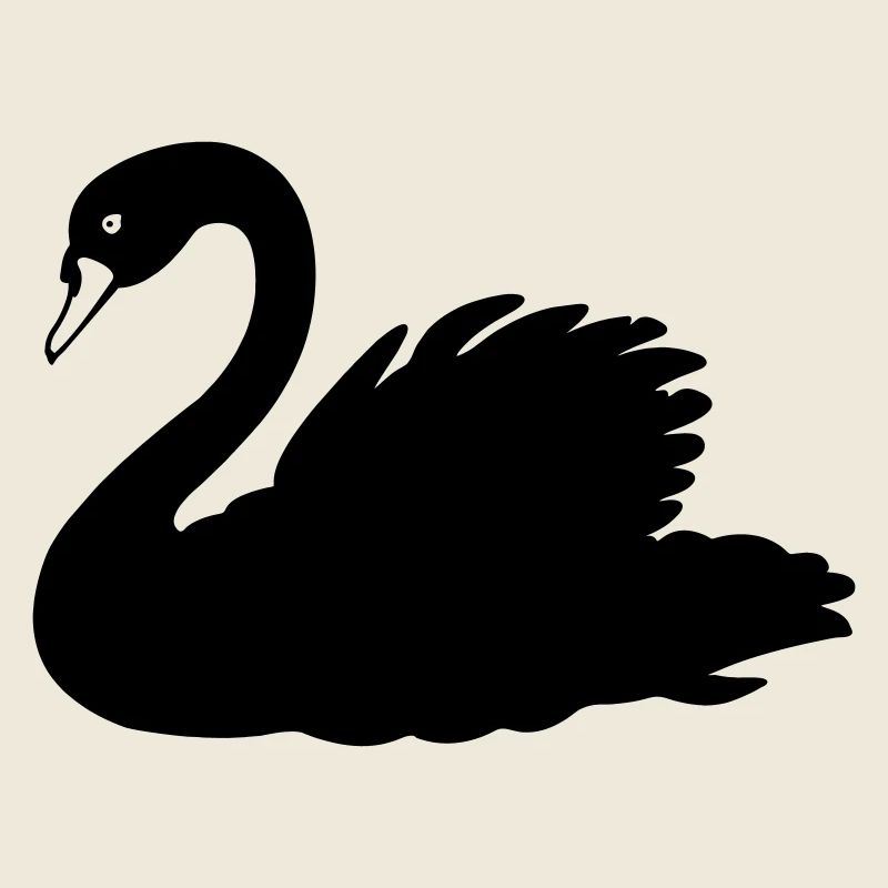 Schwarze Schwanen-Schattenfigur