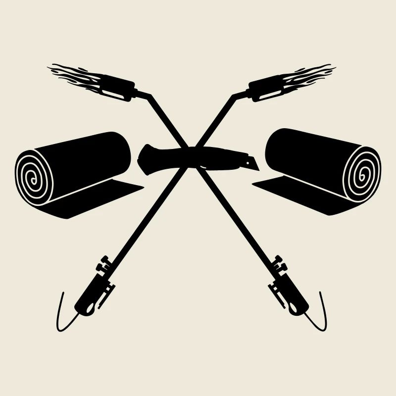 Gasbrenner Stanley Messer und zwei Rollen Teer