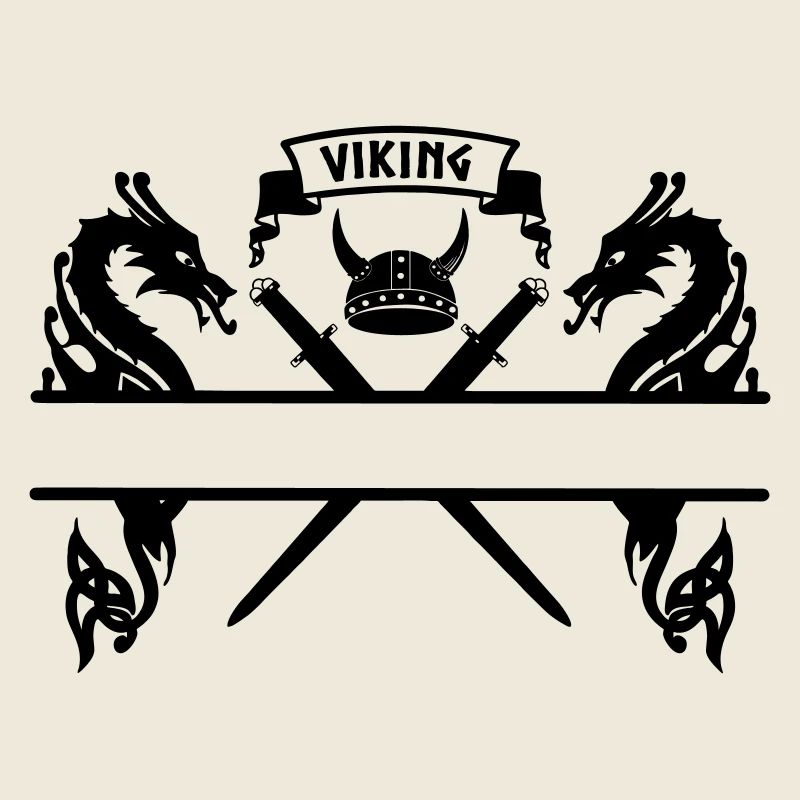 Wikinger-Namensschild zwei Schwerter, Helm