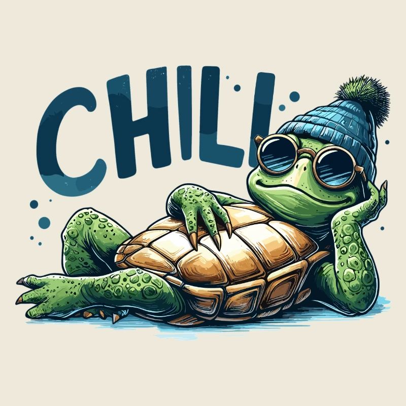 Chillkröte Schildkröte cool chillen Geschenk