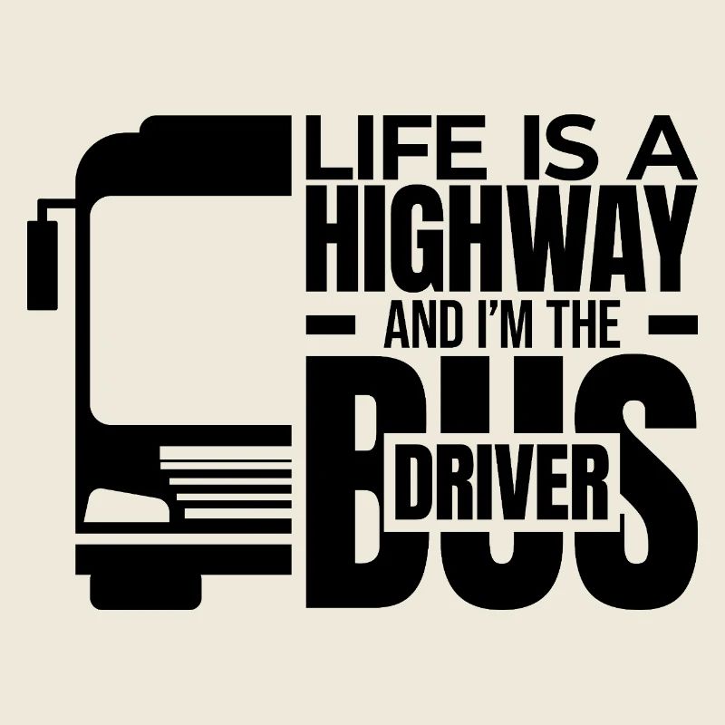Busfahrer auf einer Autobahn des Lebens