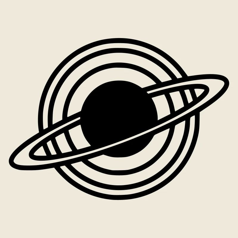 Silhouette des anneaux de la planète Saturne