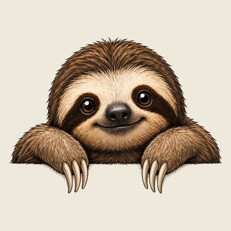 Slow Smile Sloth Motif