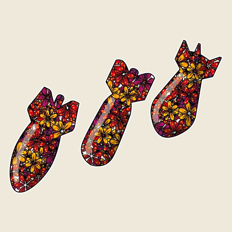 Bomb atmosphere, against war and violence