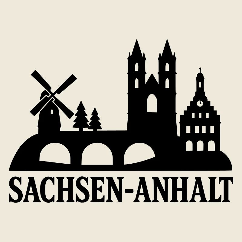 Saxony Anhalt State Silhouette