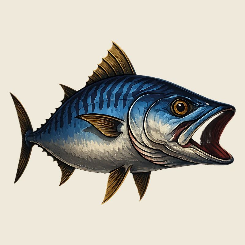 Dynamic Bluefin Tuna Illustration