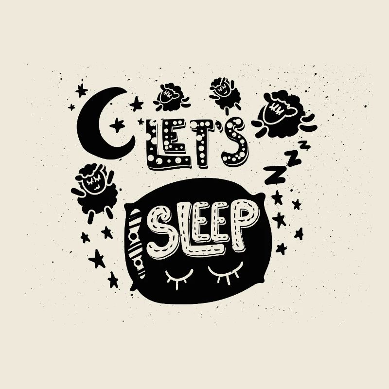 Let's Sleep – Cute Sheep Sleep Shirt Design