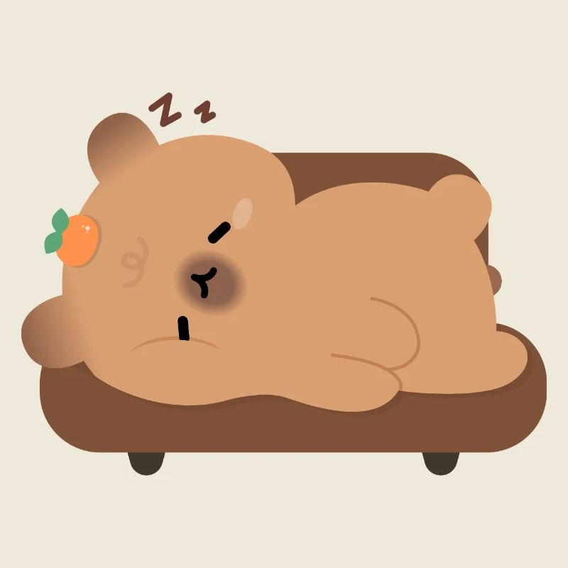 Schläfrige Müde Capybara