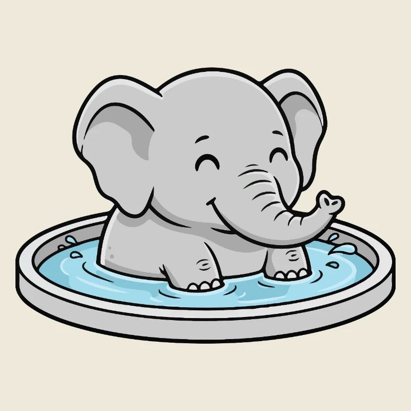 Elefant im Planschbecken