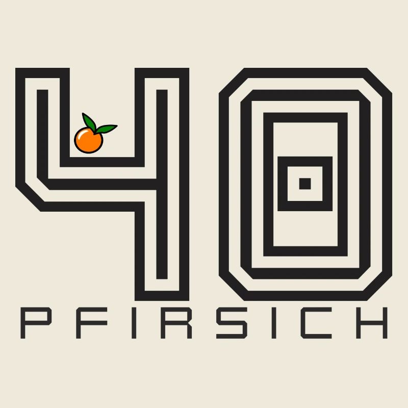Pfirsich 40 Shirt Lustiger Geburtstag Spruch