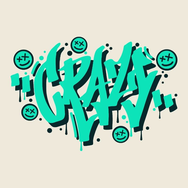 Conception de lettres graffiti folles