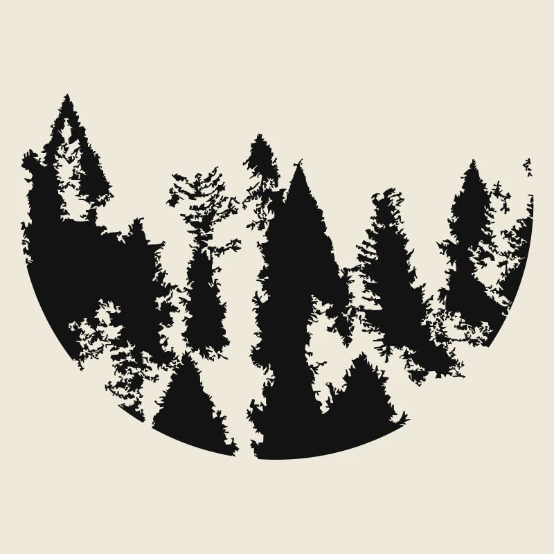 Forest Circle Silhouette