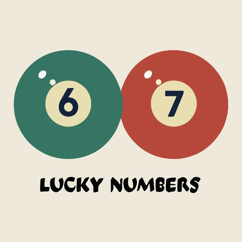 67 Lucky Numbers - Pool‑Billard Vintage Design