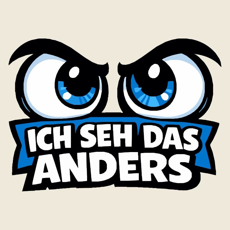 Je le vois différemment – motif statement des yeux de bande dessinée