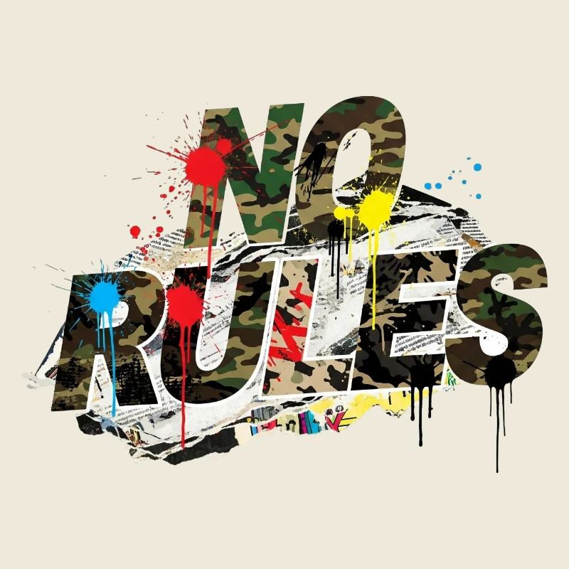 No Rules Camouflage Graffiti Street Style