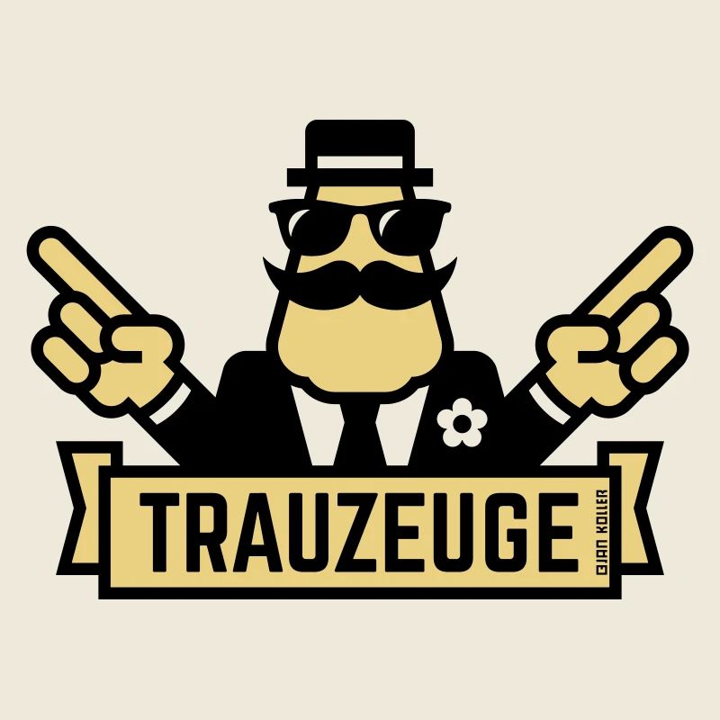 Trauzeuge Handzeichen (Polterabend / JGA / 2C)