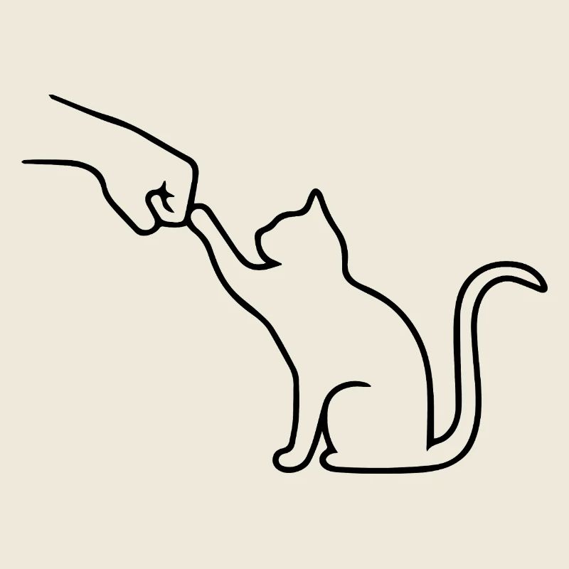 Katze Pfote Team Faust lustig