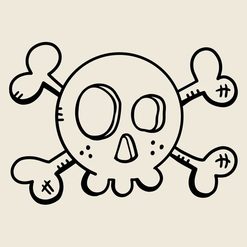 Drôle de crâne de mort - Crâne de mort - Skull - Pirate