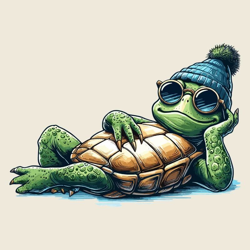 Chillkröte Schildkröte cool chillen Geschenk